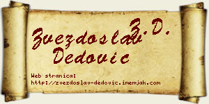 Zvezdoslav Dedović vizit kartica